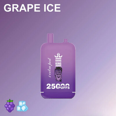 Jednorazowy vape Bang King z podwójnymi kapsułkami, zapewniający 25000 zaciągnięć i konstrukcję o dużej pojemności.