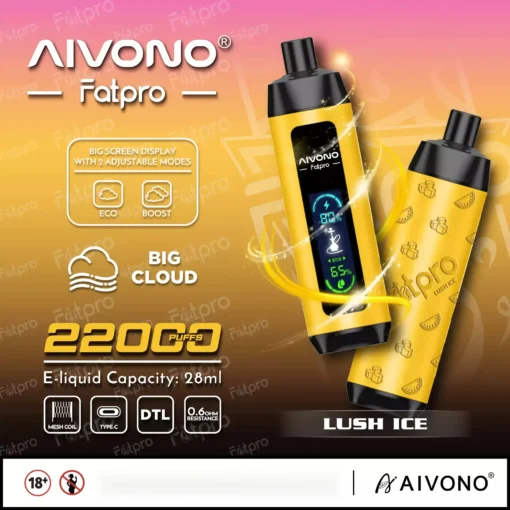 AIVONO Fatpro 22000 Puffs – Ultimate Long-Lasting Vaping with Bold Flavor - Afbeelding 3