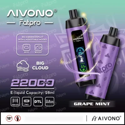 AIVONO Fatpro 22000 Puffs - A melhor vaporização de longa duração com um sabor arrojado
