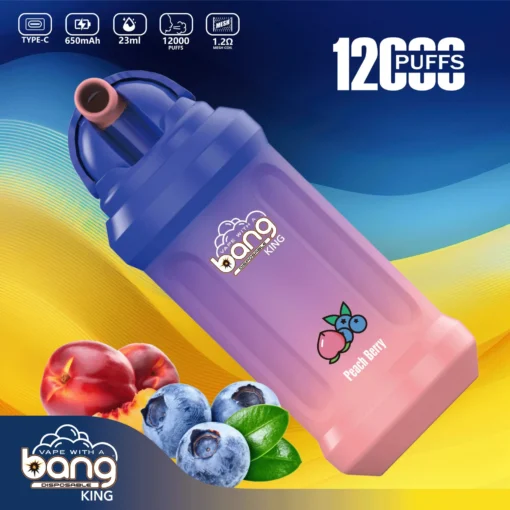 Bang King 12000 Puffs is a vape device that offers a large capacity and features a flip-top design. - Image 4