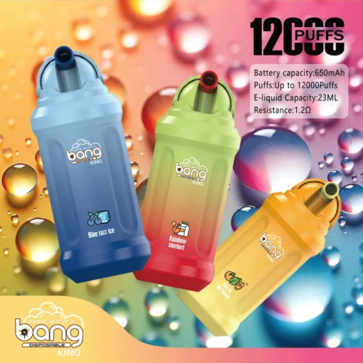 Bang King 12000 Puffs is a vape device that offers a large capacity and features a flip-top design. - Image 5