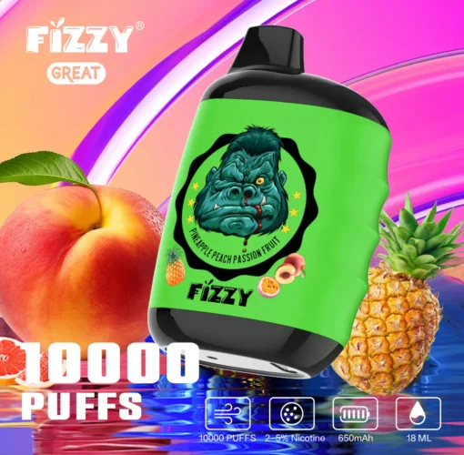 Fizzy Great 10000 Puffs Disposable Vape – The Ideal Choice for On-the-Go Enjoyment! - Image 2