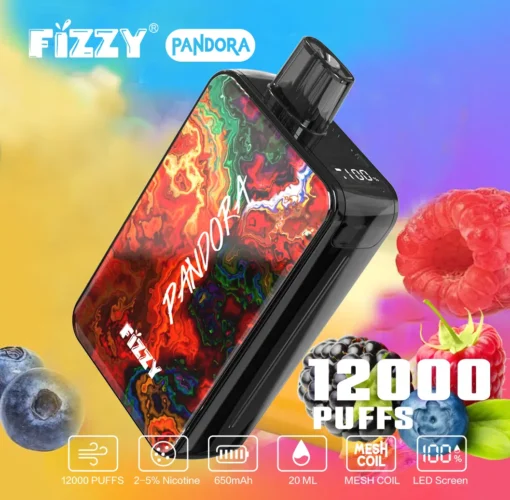 Fizzy Pandora 12000 Puffs – 12K Vape with Multiple Style Options - Image 2