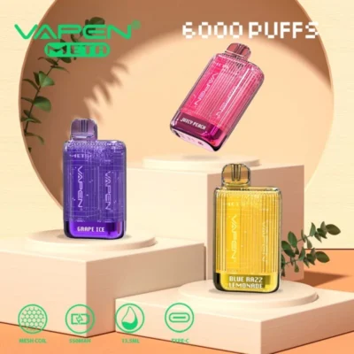 VAPEN Meta 6000 Puffs - jednorázový vape - dobíjecí a s příchutí