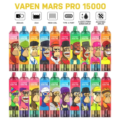 VAPEN MRS PRO 15000 Puffs Vape – Rechargeable & Customizable with Adjustable Settings - Image 2