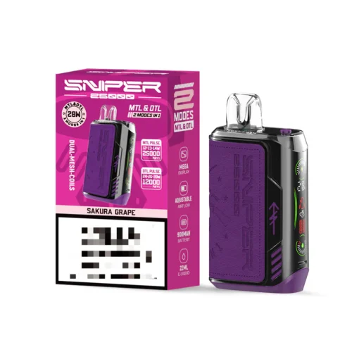 VAPMOD SNIPER 25000 Puffs Vape – Premium Leather Design, Long-Lasting Performance - Image 3