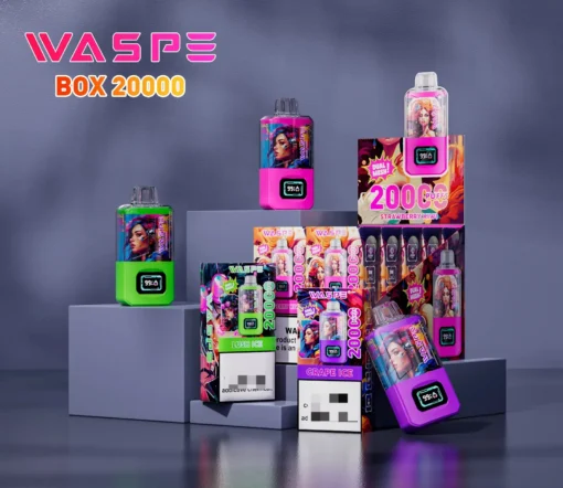 WASPE Vape 20000 Puffs – Dual Mesh, Multiple Flavors, Available for Wholesale