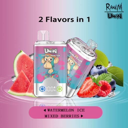 Uwin RandM Crystal Twins 40000 Puffs(15 flavours) - Image 4